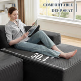 110” Cloud Sectional Couch, Boneless Sofa for Living Room, Modular Sectional Sofa with Deep Seat