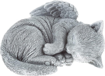Outdoor Cat Memorial Stone, Gray, 8" x 6.5" x 4.5"