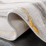 Craft Collection Area Rug - 9' x 12', Grey & Gold, Modern Abstract Design, Non-Shedding & Easy Care