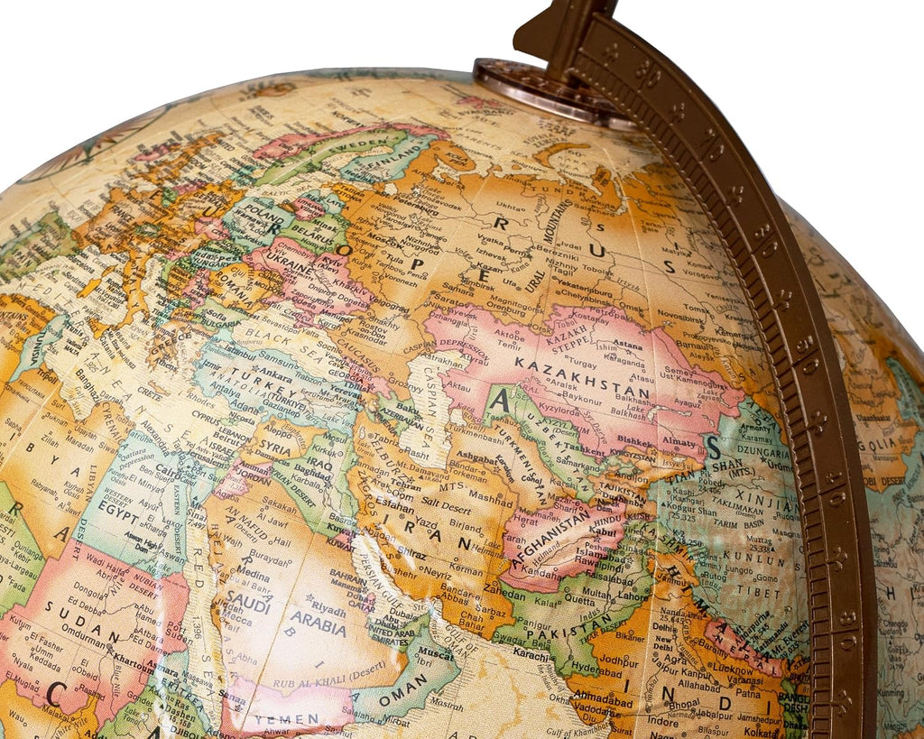 Franklin World Globe, Antique Ocean, 12-Inch Diameter,Over 4,000 Place Names