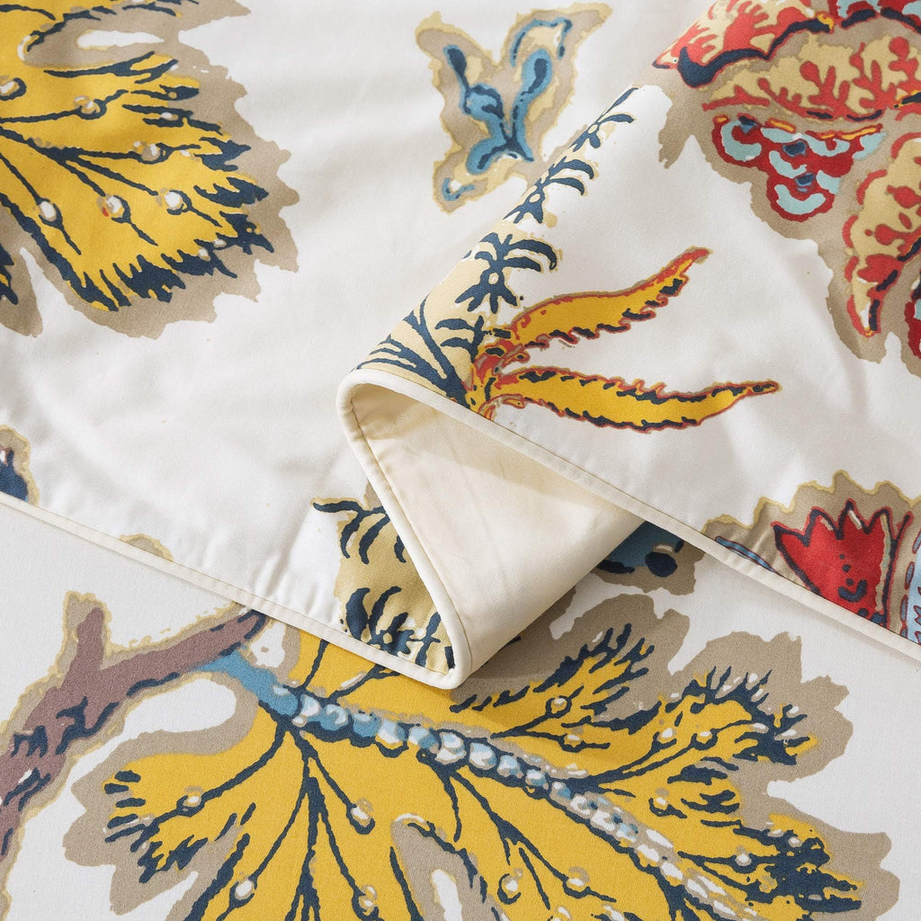 Vintage 4pcs King Size Deep Pocket Bed Sheet Sets 100% Egyptian Cotton Bedding Collection Colorful Boho Baikal Flower