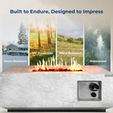 Propane Gas Fire Pit Table 40000 BTU Square Outdoor Firepit with Protective Cover, Durable Metal Construction, and Stylish Design for Patio or - Image 3