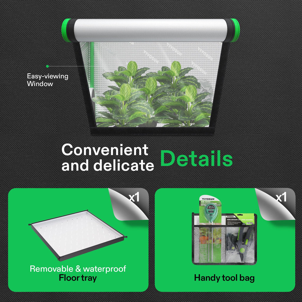 4x4 Grow Tent 48"x48"x72" Roof Cube Tent