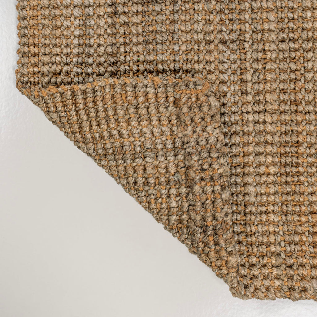Biot Handwoven Jute Solid Natural Indoor Area Rug, Traditional, Rustic, Farmhouse, Coastal, Easy-Cleaning
