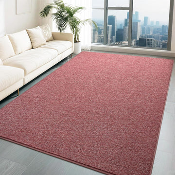 Area Rug 6x9, Washable Memory Foam Soft Modern Bedroom Solid Color Area Rugs, Low Pile Minimalist Non Slip Carpet