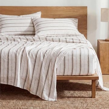 Striped Sheets -Imitation Cotton Fits Up to 16" Mattress