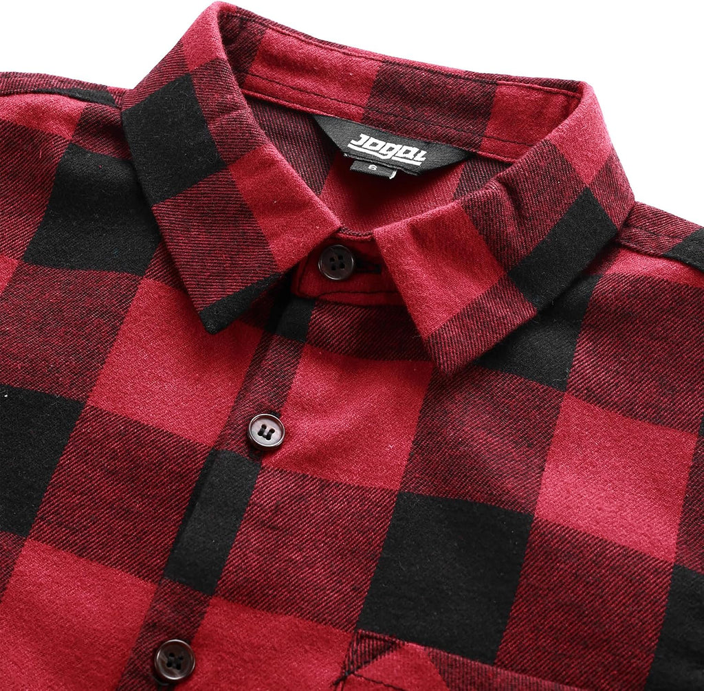 Boys Flannel Shirts Long Sleeve Plaid Button Down Shirts