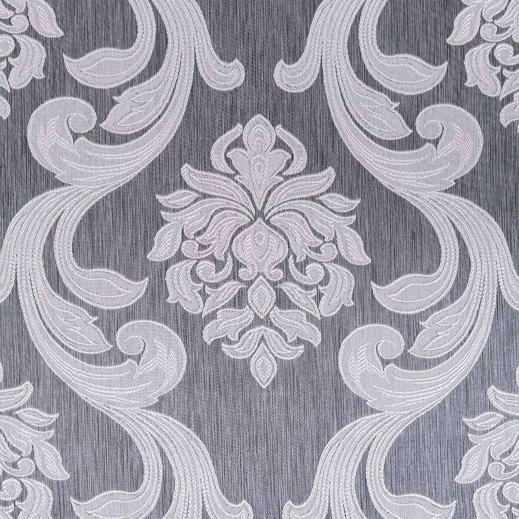 Sliding Door Curtains Luxury Patio Doors Damask Extra Wide Silver Gray Curtains for Room Divider 1 Panel Grommet Top