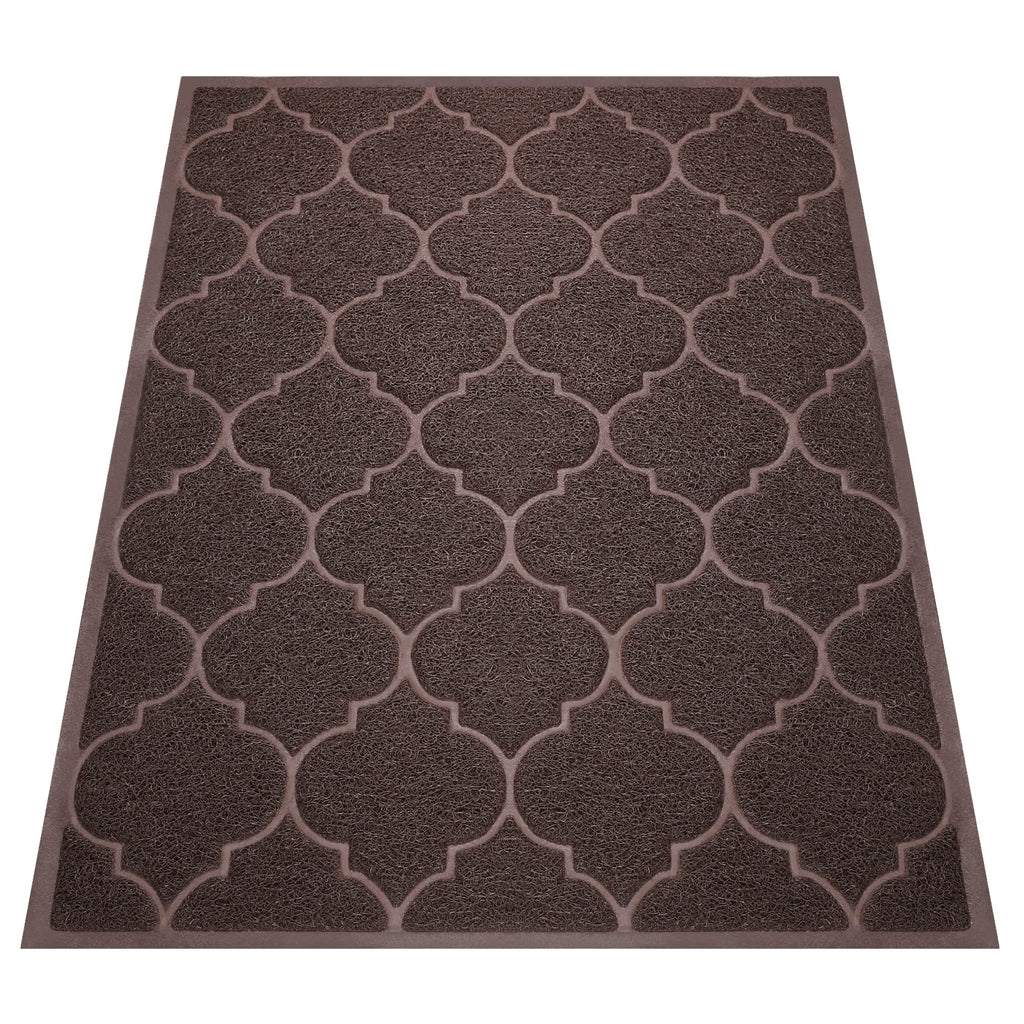 Door Mat, 46x35, Brown, Indoor Outdoor Front Entryway Doormat