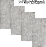 Christmas Carol Holiday Noel Damask Fabric Tablecloth, 60 x 84 Inch Oval, Grey, Holly Leaf Poinsetti