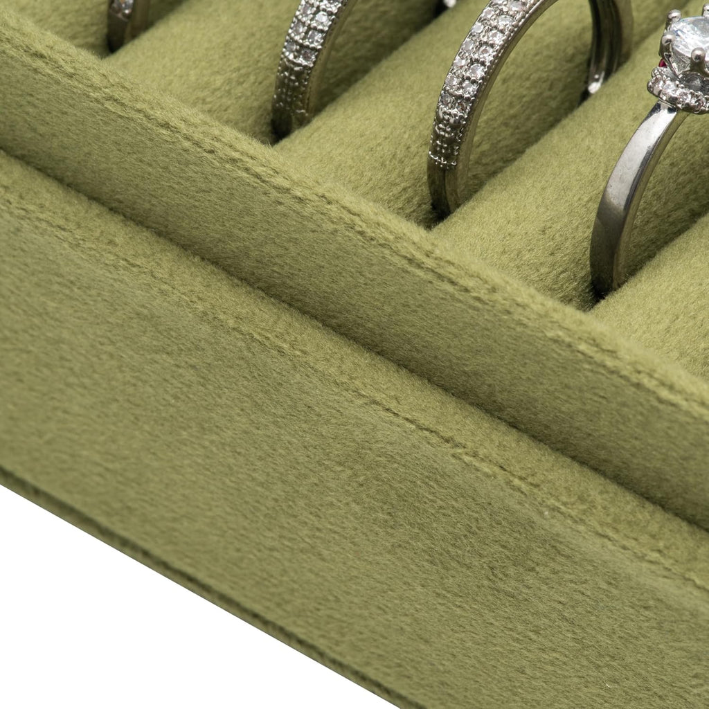 Velvet Small Multiple Ring Box Portable Organizer Display Storage
