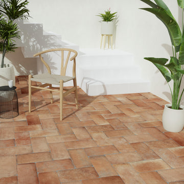 Benisa Cotto 5-7/8" x 11-7/8" Porcelain Floor and Wall Tile