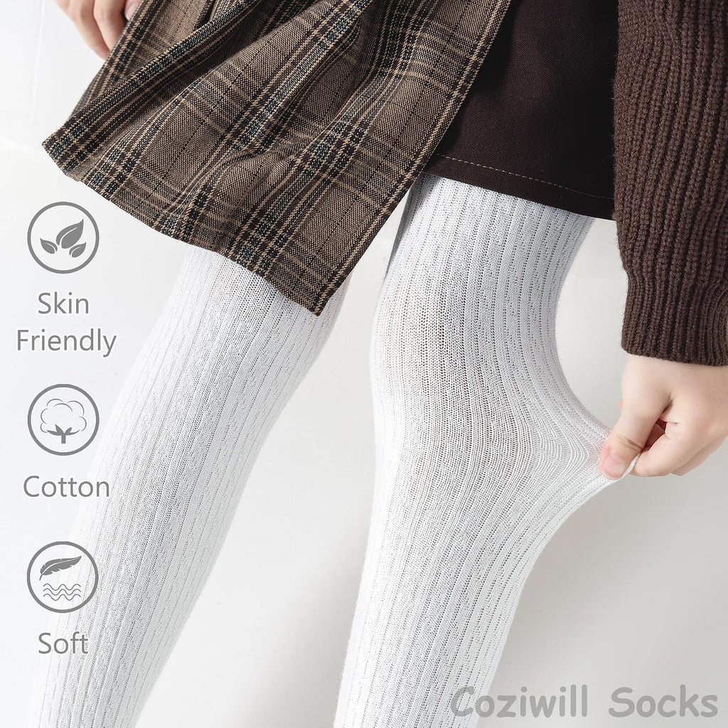 Tights Seamless Toddler Stockings Cable Knit School Leggings