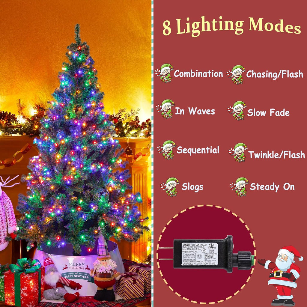 4Ft Premium Artificial Christmas Tree with 240 LED Multicolor