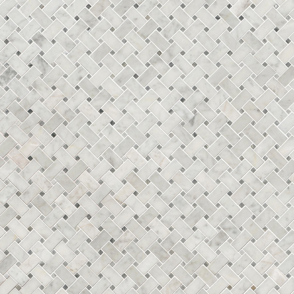 Marble Floor Wall Tile | Carrara White | 12" x 12"
