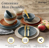 Siterra Painter's Palette 16-Piece Stoneware Dinnerware Set