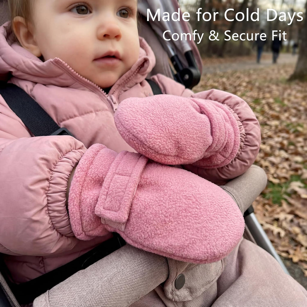 Baby Winter Mittens for Boys and Girls, Fleece Lined Warm Snow Gloves for Kids, Ideal for Cold Weather Gifts