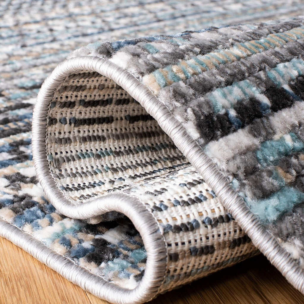 Sedona Collection Accent Rug, Dark Grey & Ivory, Moroccan Boho Tribal Design, Non-Shedding & Easy Care