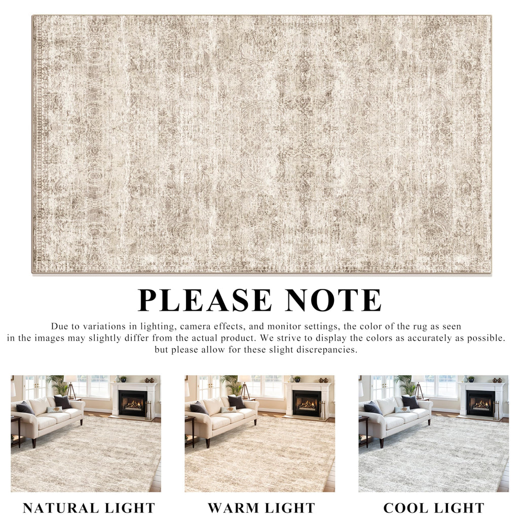Washable 12x18 Area Rug - Extra Large Thin Rugs