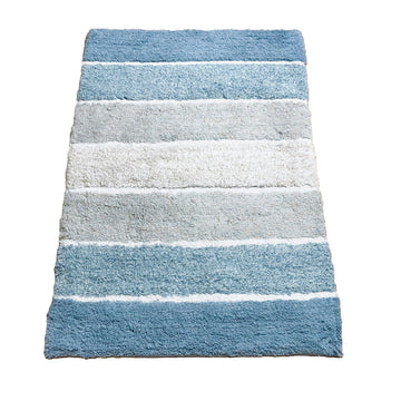 Cordural Stripe Bath Mat, 21 x 34 Inches | Non Slip Bathroom Rug, Machine Washable, Plush, Highly Absorbent | Ombre