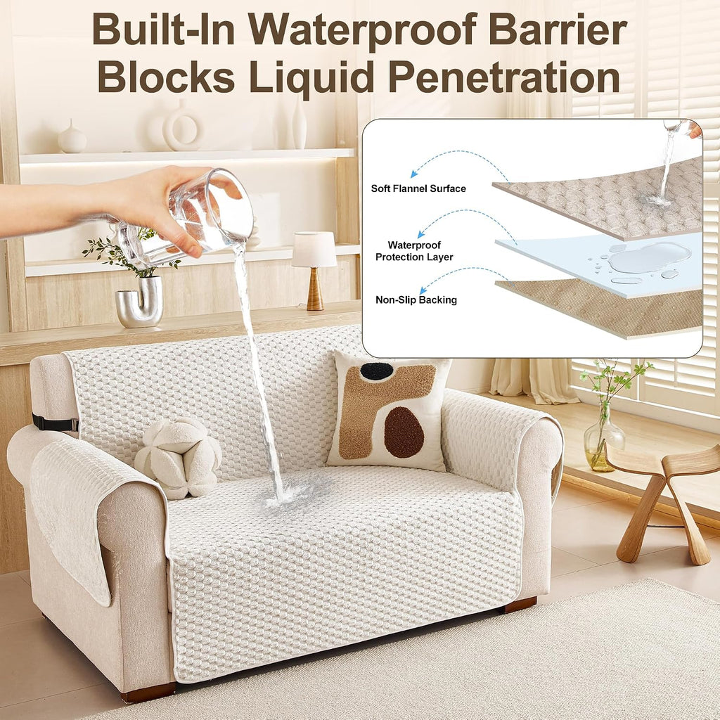 Waterproof Couch Cover for Dogs, Sofa Covers for 3 Cushion Washable
