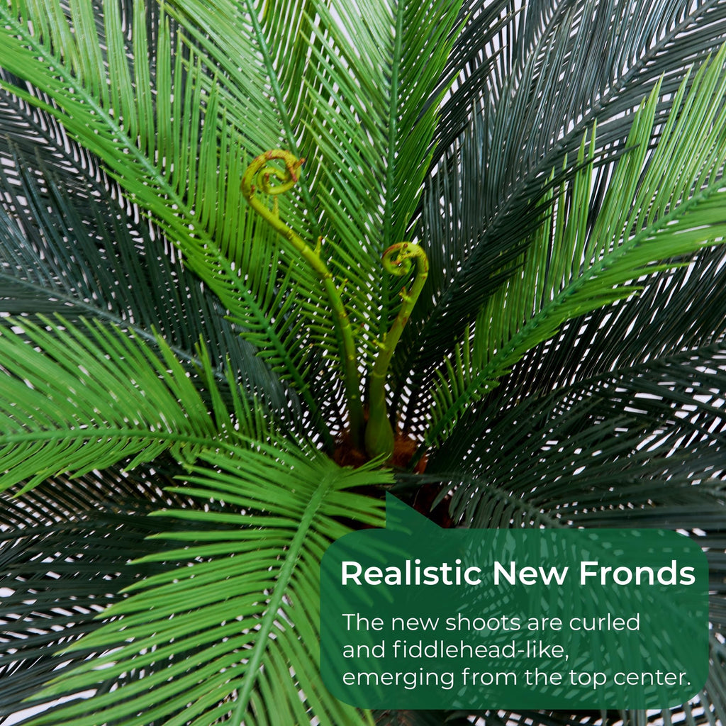 4FT Potted Artificial Sago Palm Tree, Fully Assembled