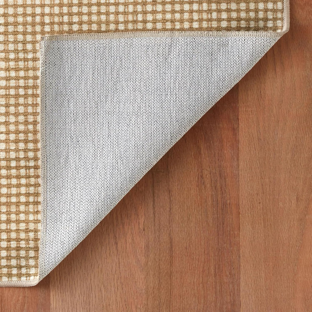 Hartley Natural Plaid Washable Rug
