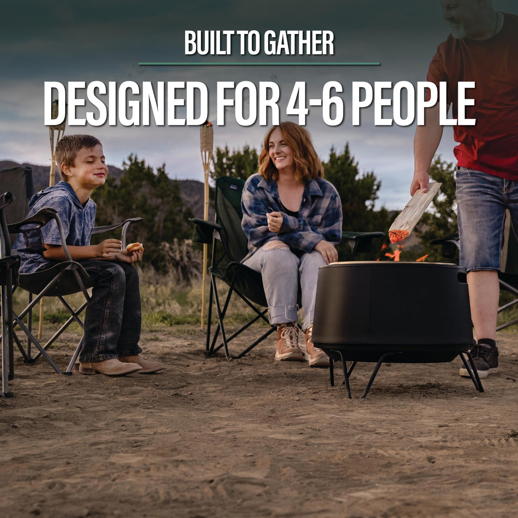 Social 20-Inch Portable Smokeless Outdoor Wood Burning Fire Pit