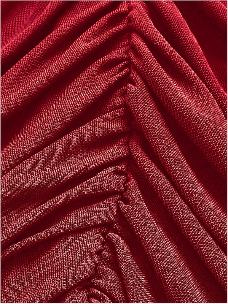 Girl's Ruched Mesh Skirt Bodycon Mini Skirt Stretch Short Skirts