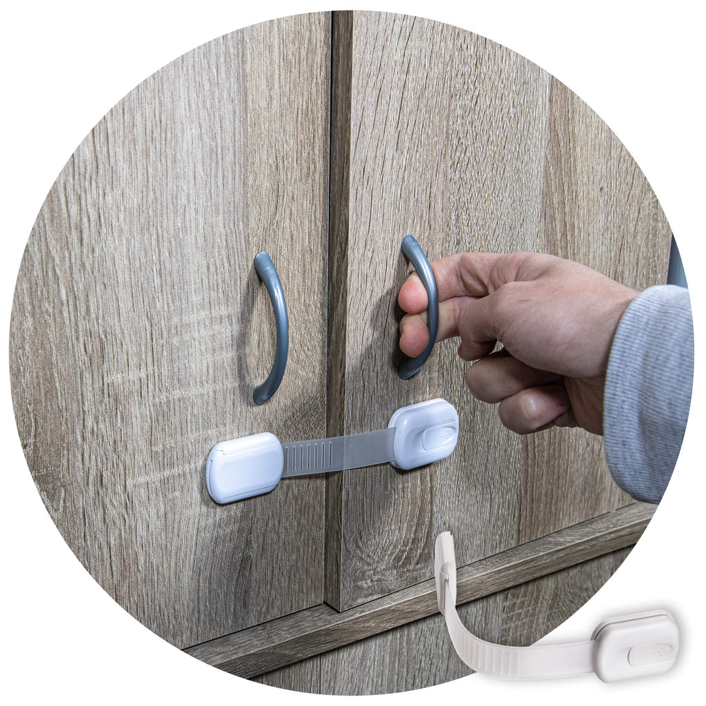 16-Pack Child Proof Locks for Cabinet Doors, Drawers, Fridge, Toilet Seat, Dishwasher, Trash Can, Cupboard - 3M