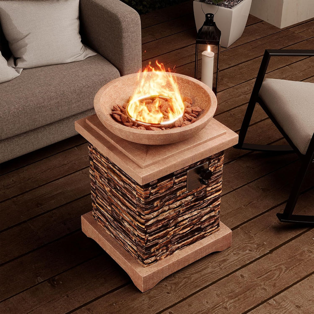Outdoor Propane Fire Pit, Gas Fire Pit for Outside Patio