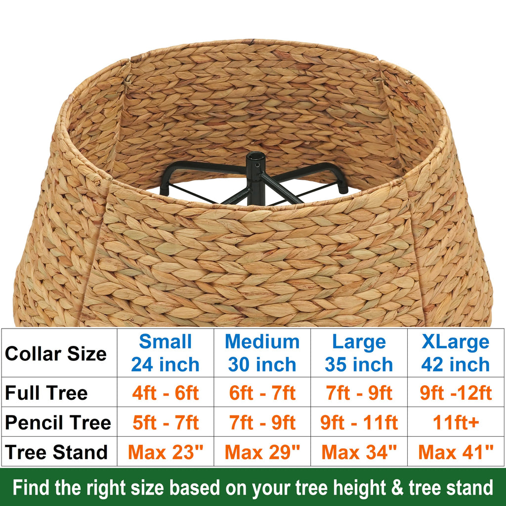 Rattan Christmas Tree Collar, Natural, 35 inch