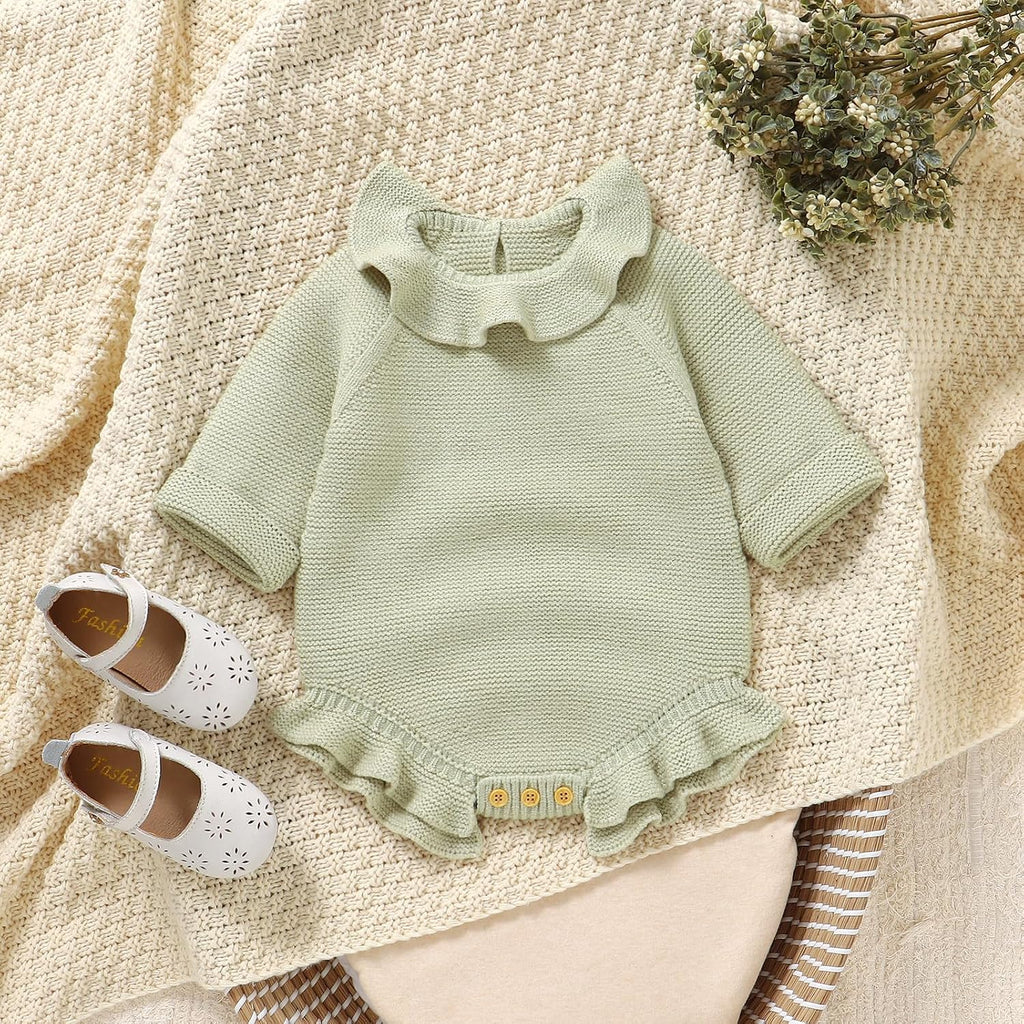 Newborn Girl Outfit Baby Sweater Knit Romper