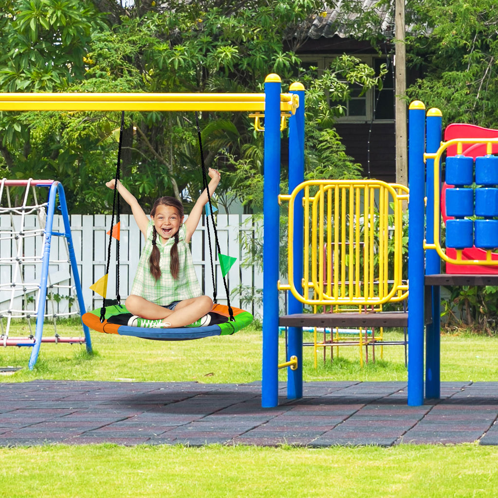 Saucer Swing, Kids Tree Glider with Adjustable Ropes (24 Inch)