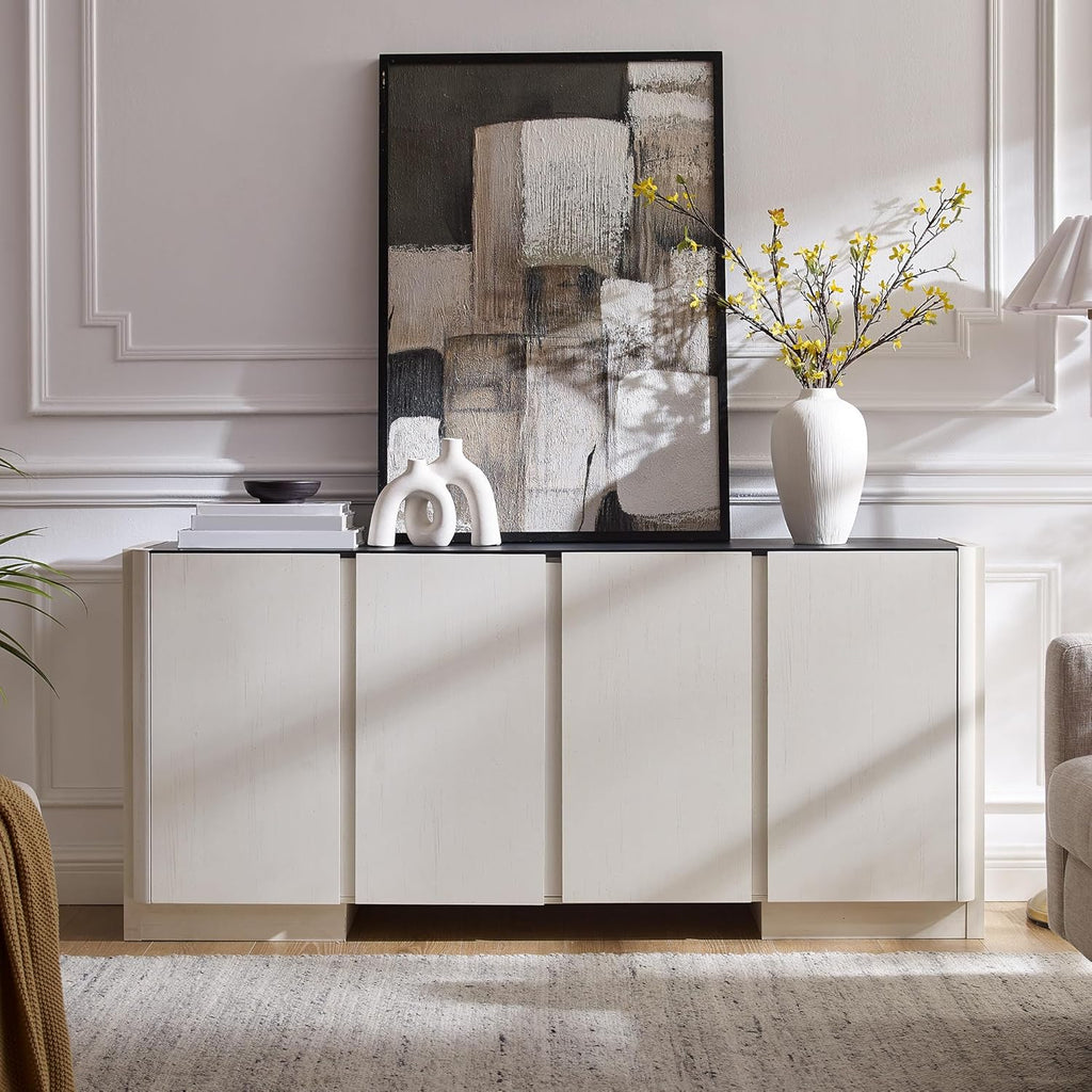 66" Large Sideboard Buffet Cabinet with Storage, 30" Tall Modern Kitchen Storage Cabinet, Adjustbale Shelf, Coffee Bar