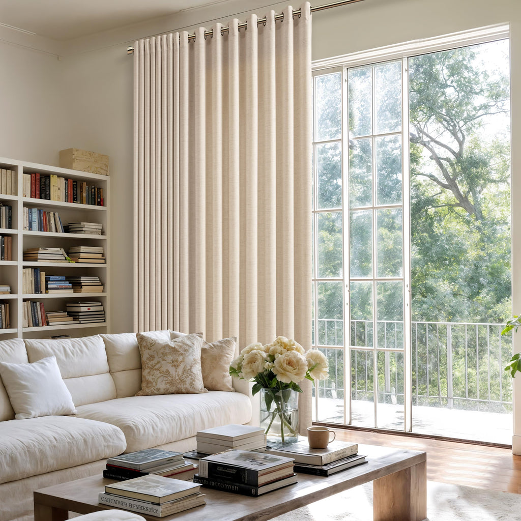 Flax Linen Curtains Extra Wide 100 Inch Wide 96 Inch Length 1 Panel