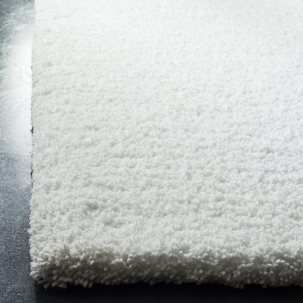 Ultimate Shag Collection Accent Rug, Ivory, Handmade Solid, 1.6-inch Thick Ideal for High Traffic Areas