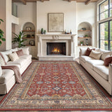 9x12 Area Rug - Stain Resistant Washable Area Rug, Anti Slip Backing Area Rugs 9x12 Living Room, Vin