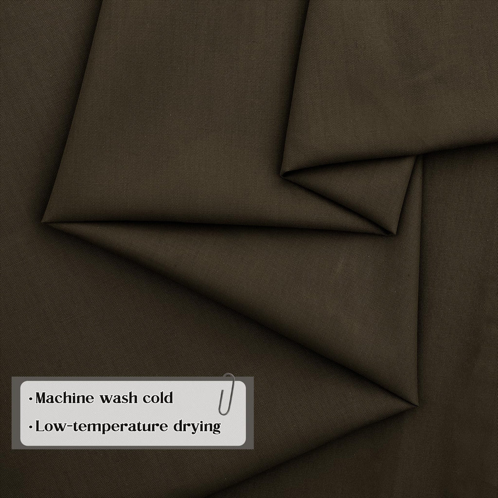 2 Yard Chocolate Brown Cotton Fabric 56 Inch Wide for DIY Crafts