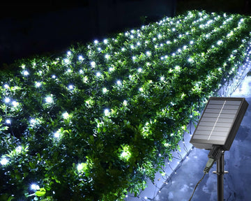 2Pack 4FT x 6FT Solar Net Mesh Lights Christmas Outdoor, White