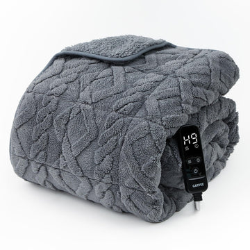 Heated Weighted Blanket for Adults 15 lbs, Soft 60x80 inches, Grey