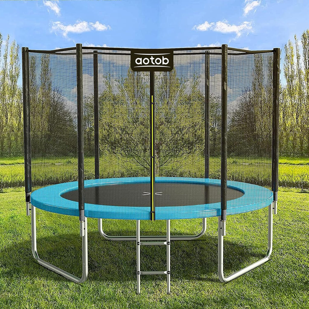 Trampoline with Net for Kids Outdoor 8 10 12 14 15FT ASTM 400LBS | Combo Bounce Jump for Kids and Adults Backyard