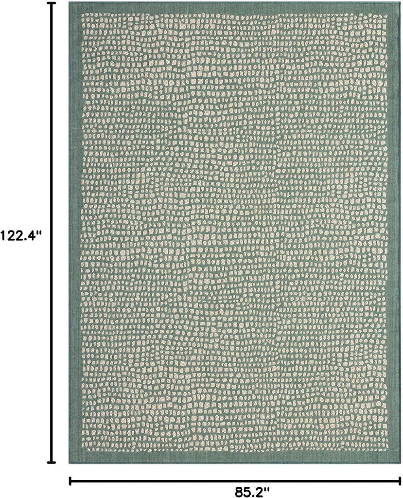 Marlin Transitional Indoor/Outdoor Area Rug, Green, 7'10"x10'2"