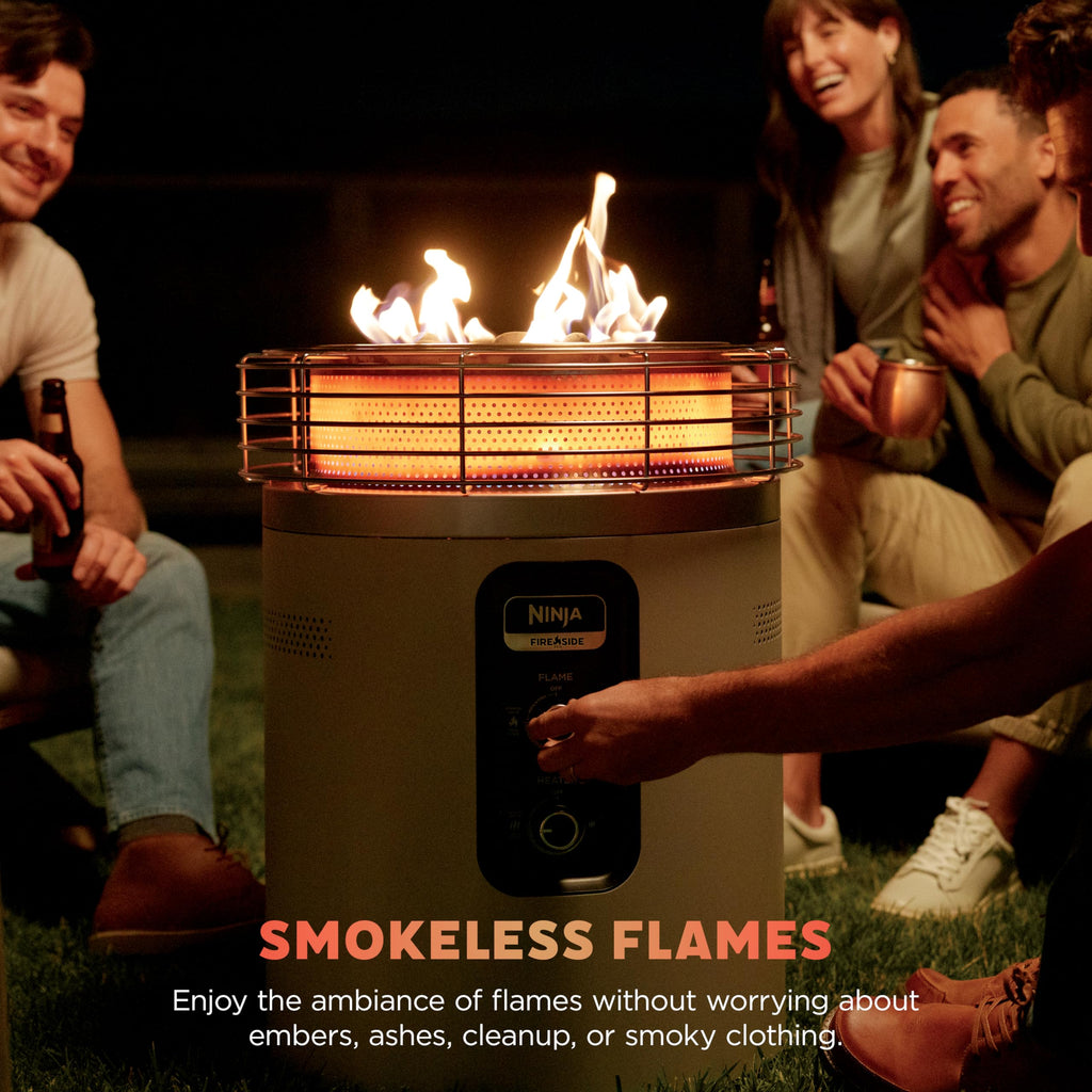Fireside360 Fire Pit/Heater, 80, 000 BTU, 3 Modes, Push Start, Stone