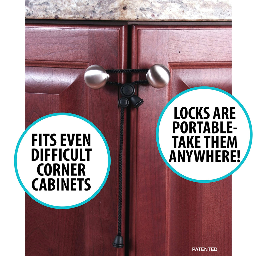 Baby Safety Cabinet Locks for Knobs Child Safety Cabinet Latches Safety Strap for Baby Proofing Cabinets Kitchen Door