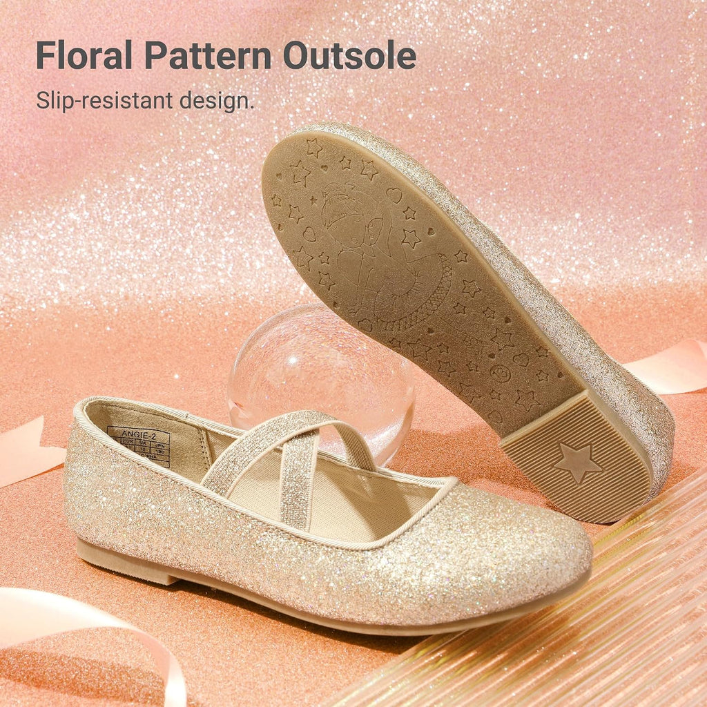 Pairs Girls Ballerina Dress Shoes Mary Jane Flats
