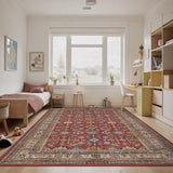 9x12 Area Rug - Stain Resistant Washable Area Rug, Anti Slip Backing Area Rugs 9x12 Living Room, Vin