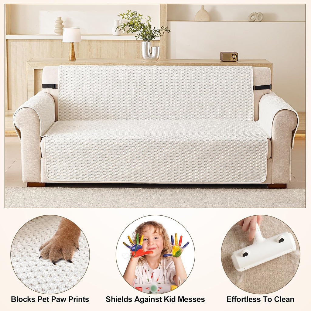 Waterproof Couch Cover for Dogs, Sofa Covers for 3 Cushion Washable