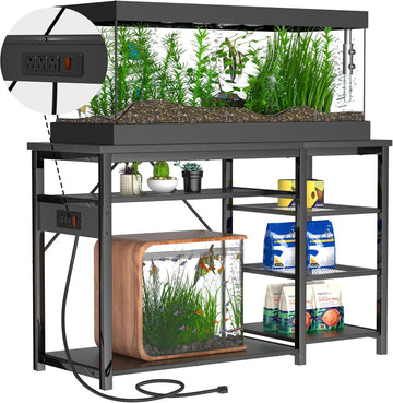 20-29 Gallon Fish Tank Stand With Power Outlets for Aquarium Stand