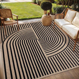 Rainbow Easy Jute Rug 5x7 Large Washable Area Rug
